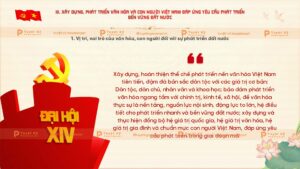 xây dựng phát triển văn hóa và con người việt nam đáp ứng yêu cầu phát triển bền vưng đất nước