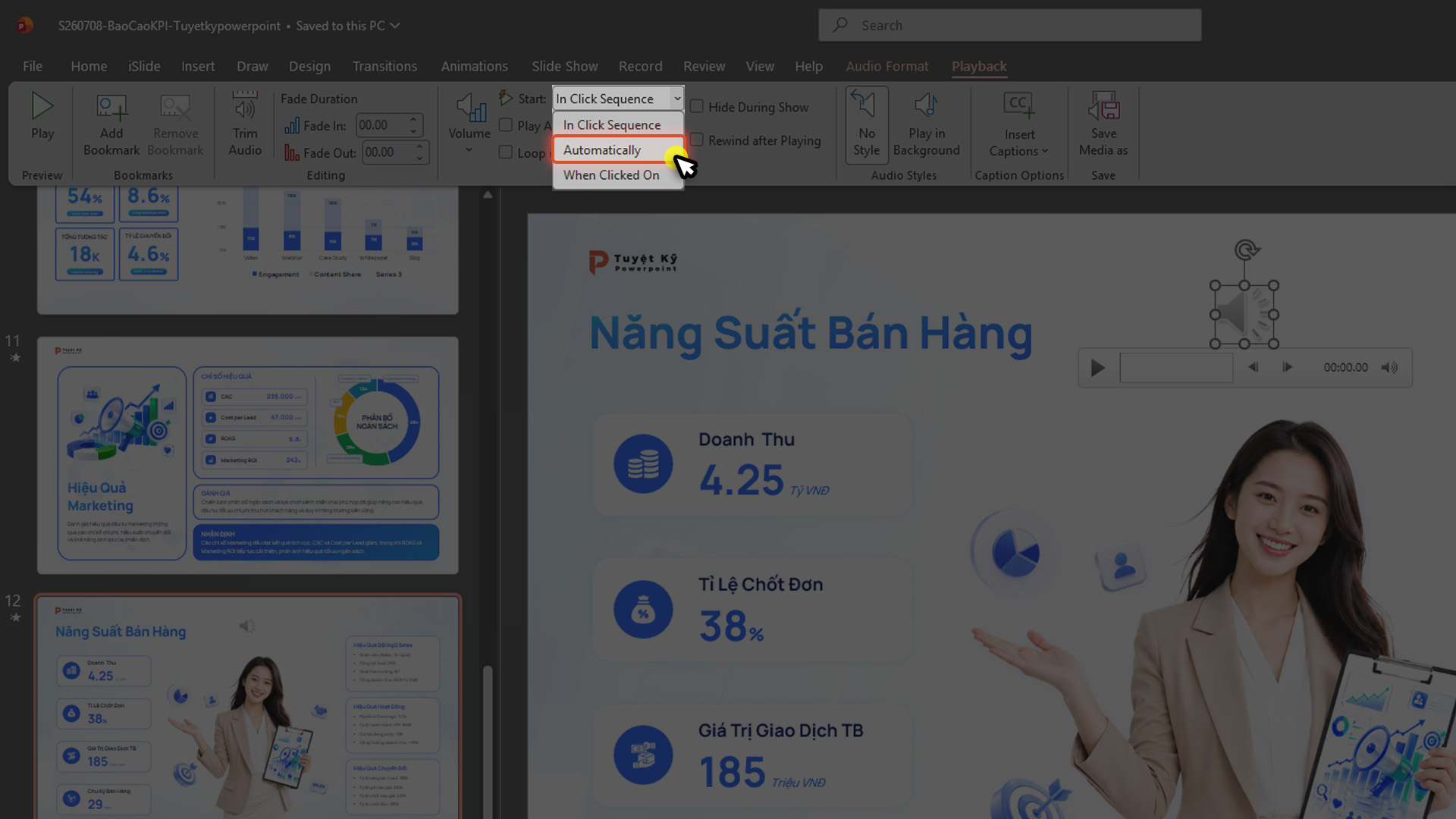 chọn Automatically