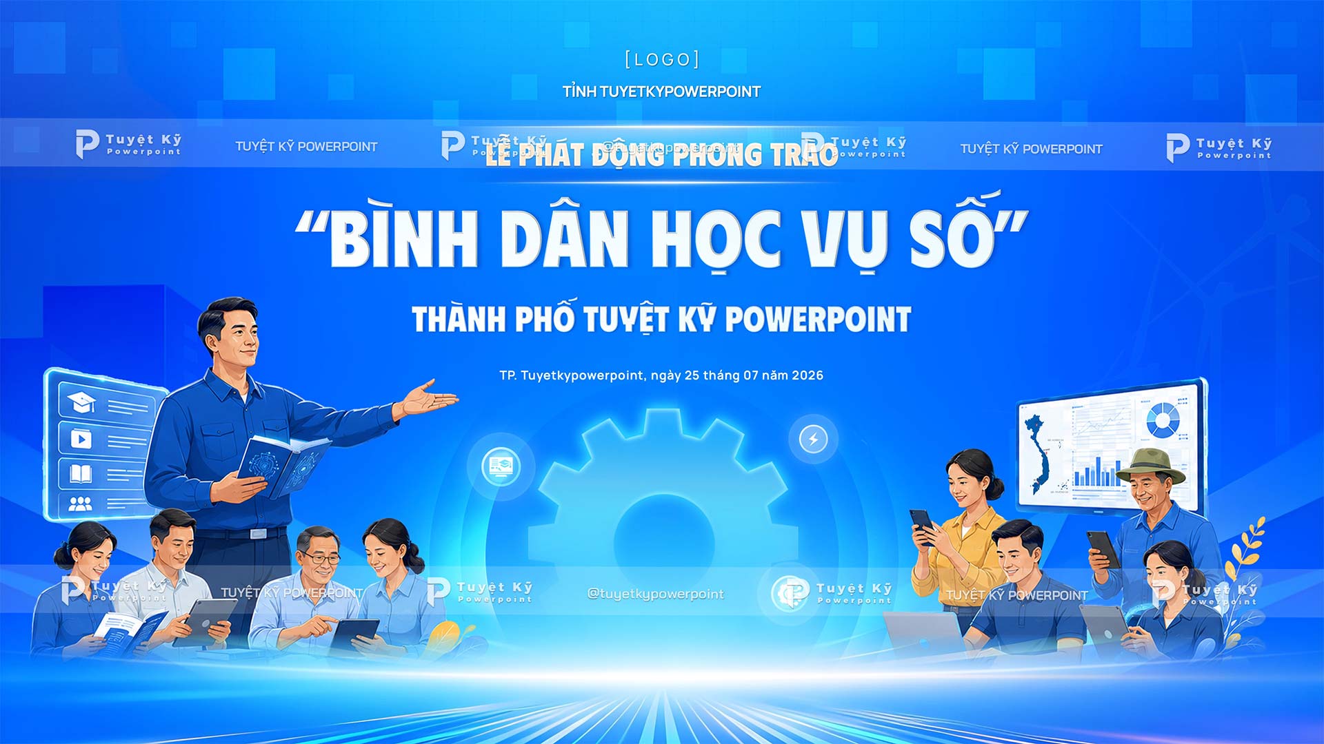 backdrop banner bình dân học vụ sô