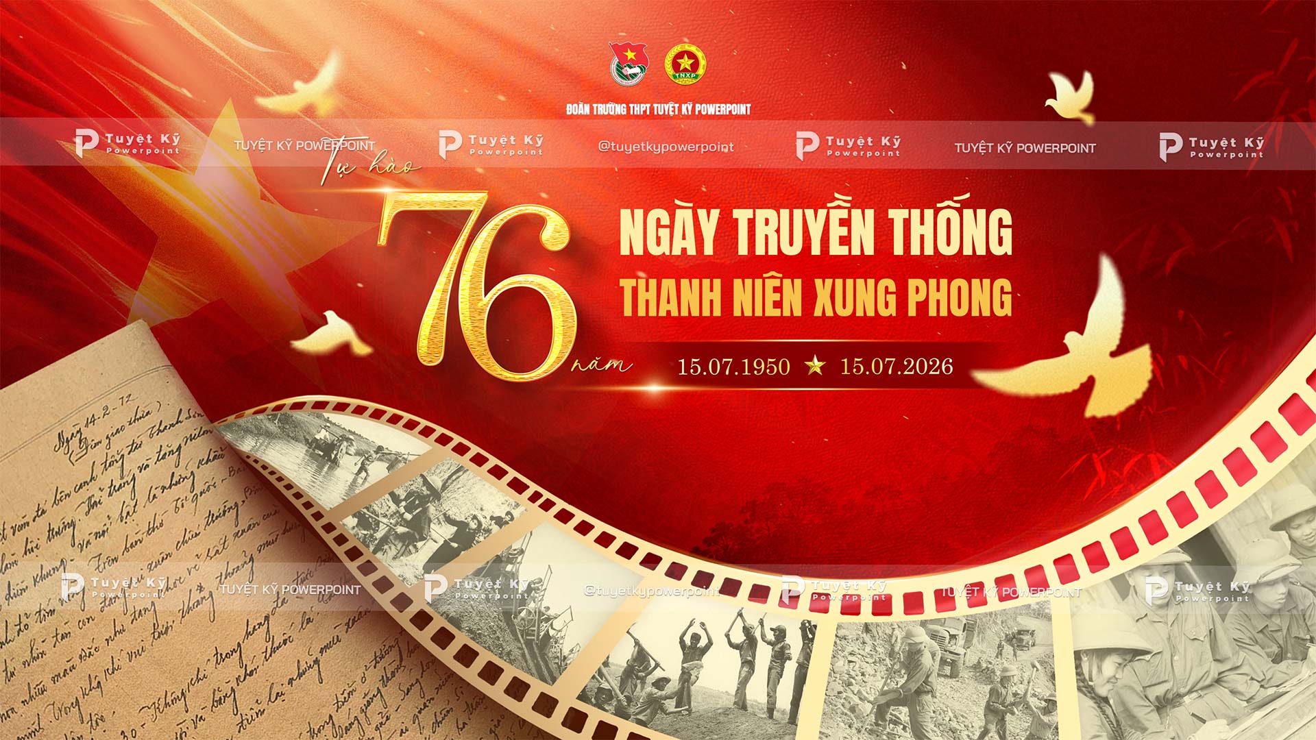 backdrop banner ngày thanh niên xung phong