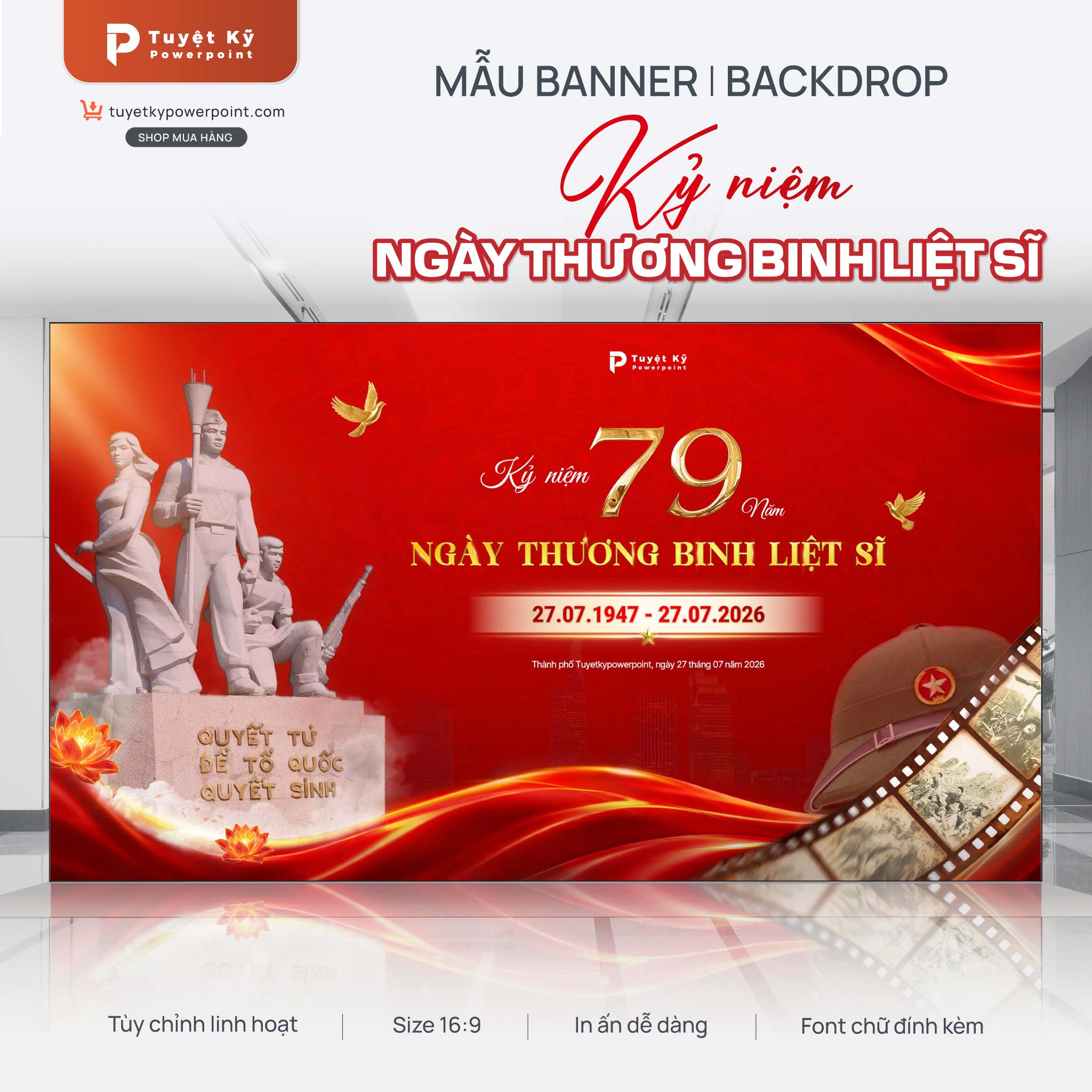 Banner Kỷ niệm 79 năm ngày thương binh liệt sĩ