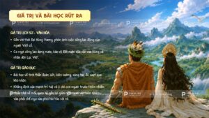 giá trị và bài học rút ra từ truyền thuyết sơn tinh thủy tinh