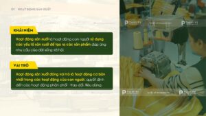 khái niệm hoạt động sản xuất