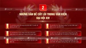những vấn đề mới cốt lõi trong văn kiện đại hội xiv