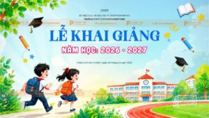 backdrop banner lễ khai giảng