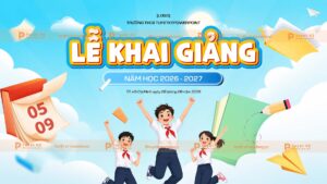backdrop lễ khai giảng