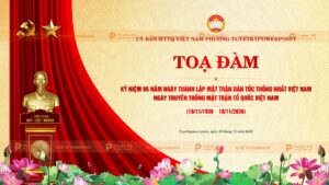 backdrop tọa đàm ngay mặt trận tổ quốc việt nam