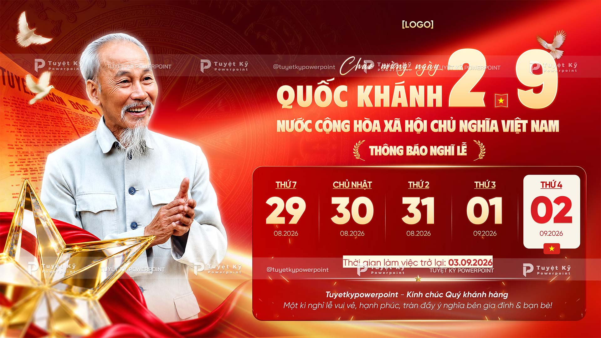 banner thông báo nghỉ lễ 2/9