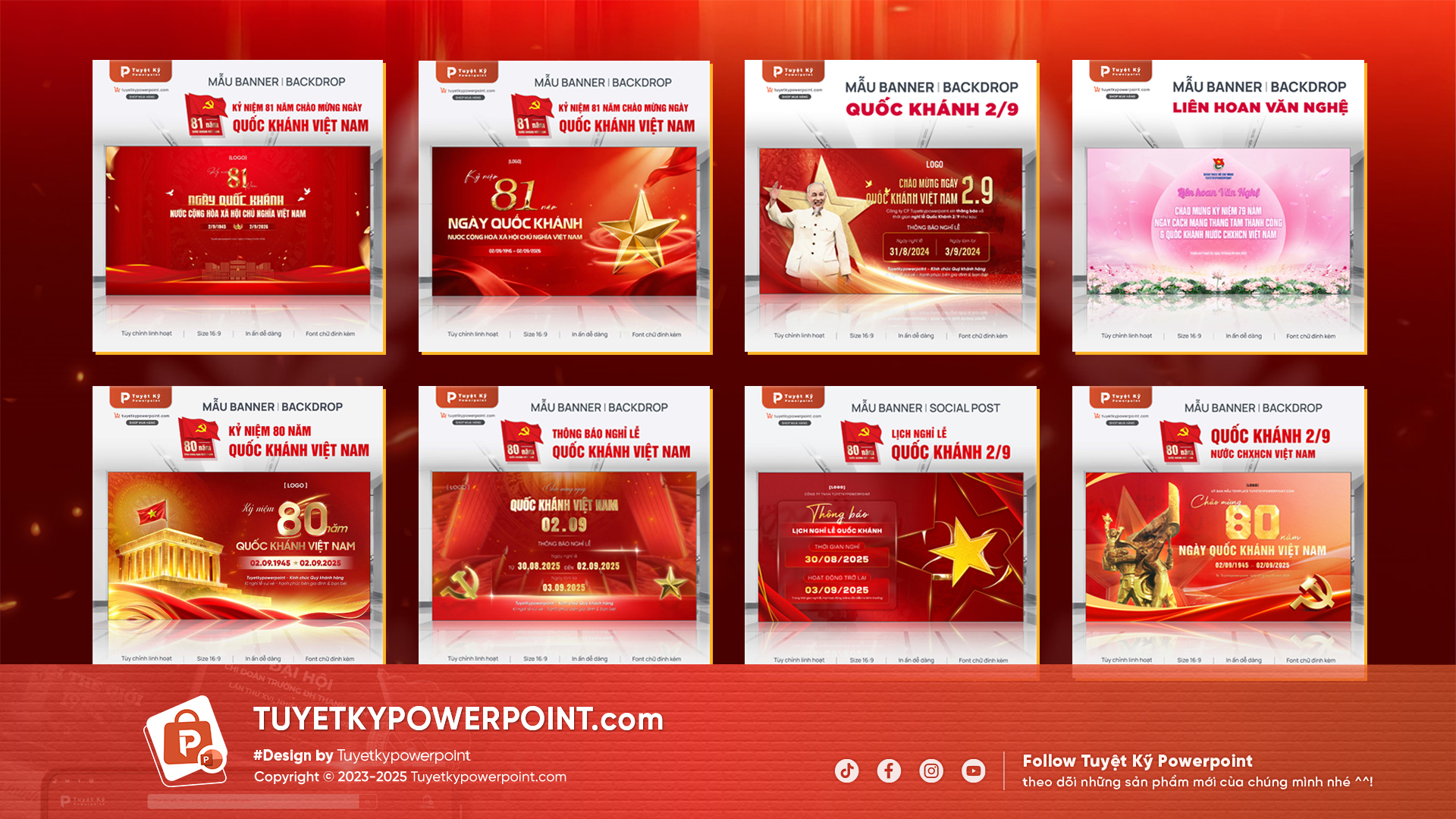 Mẫu Banner/Backdrop Quốc Khánh Việt Nam