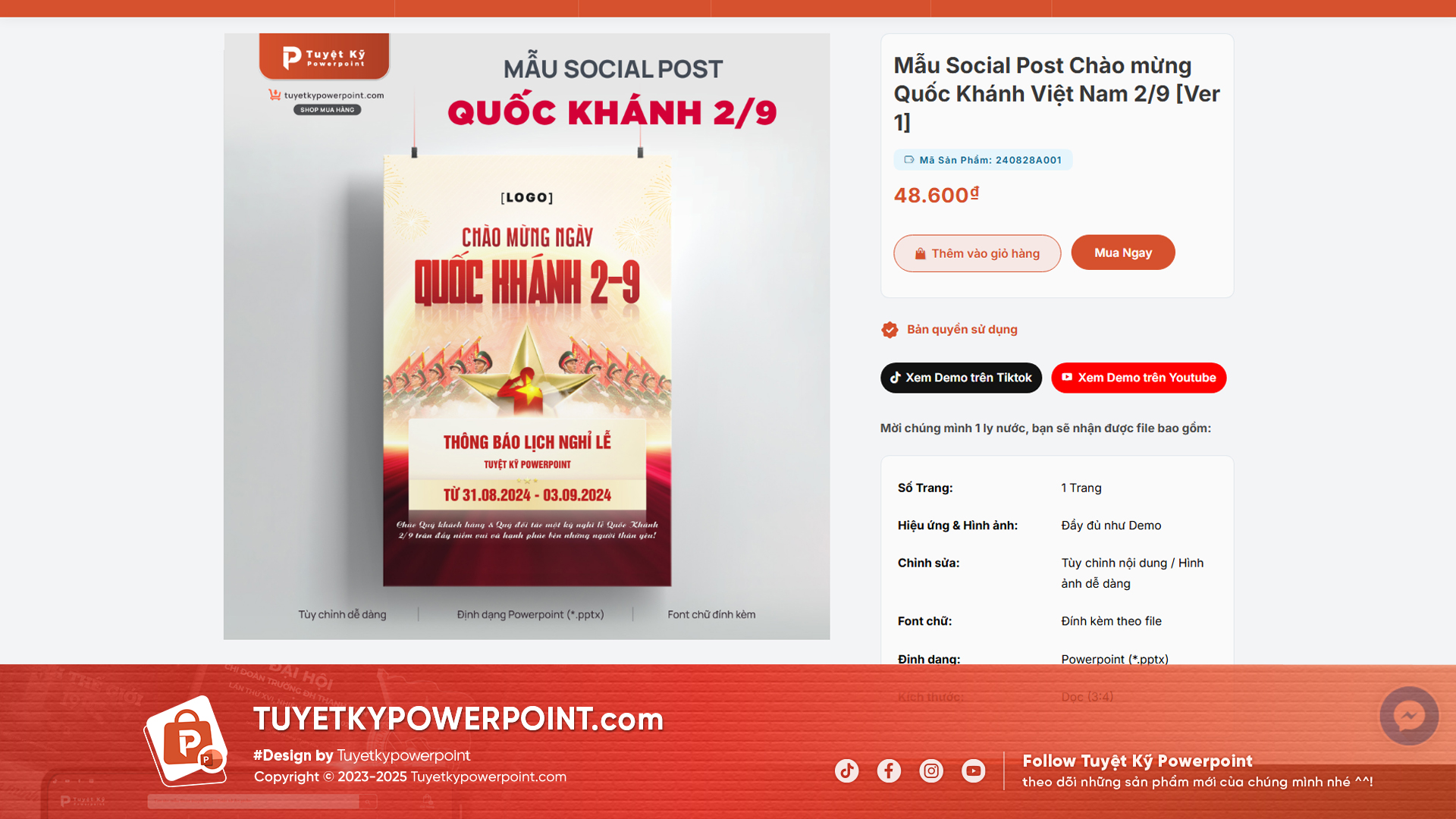 Mẫu Social Post Quốc Khánh 2/9