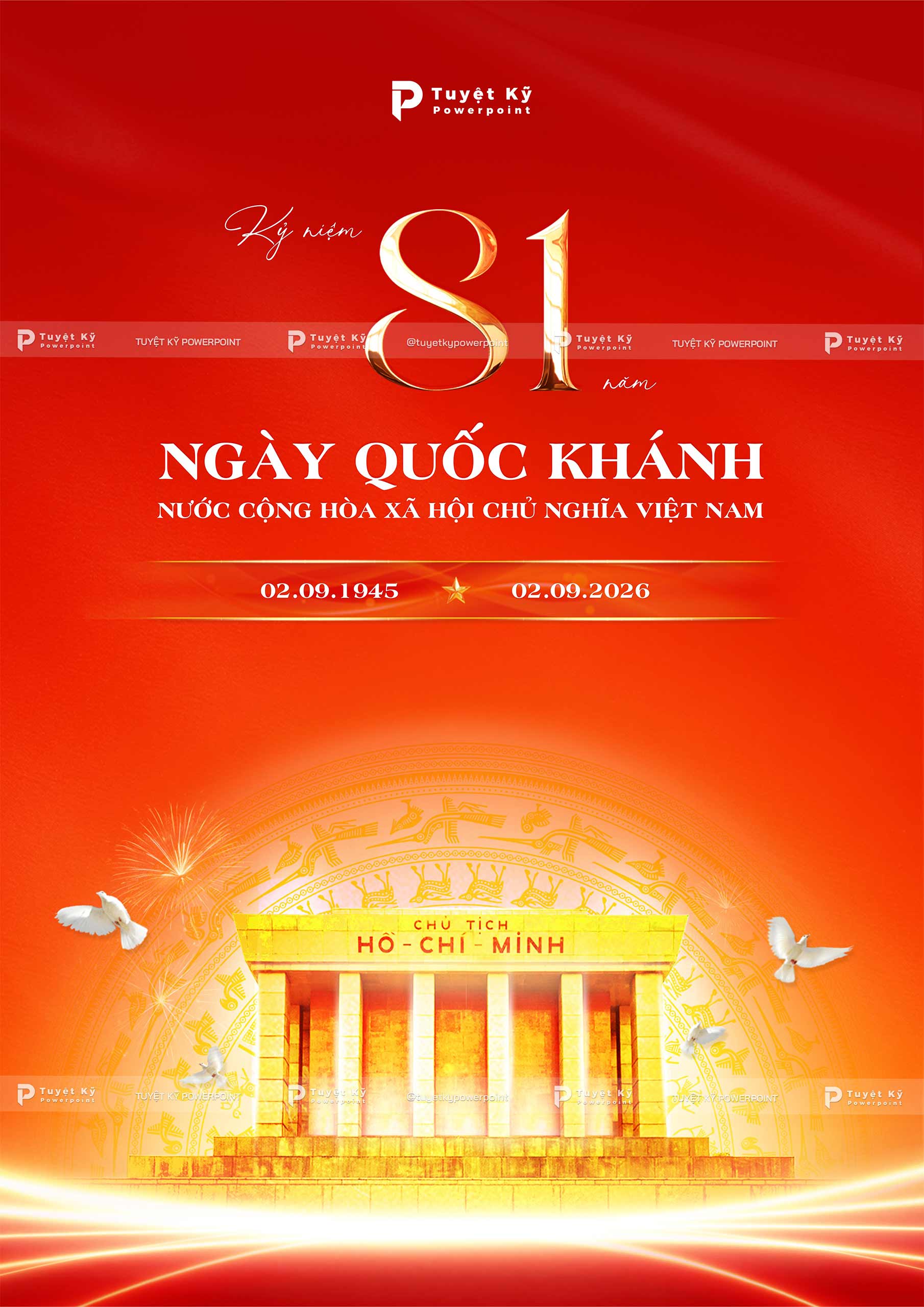 Poster ngày quốc khánh việt nam 2/9