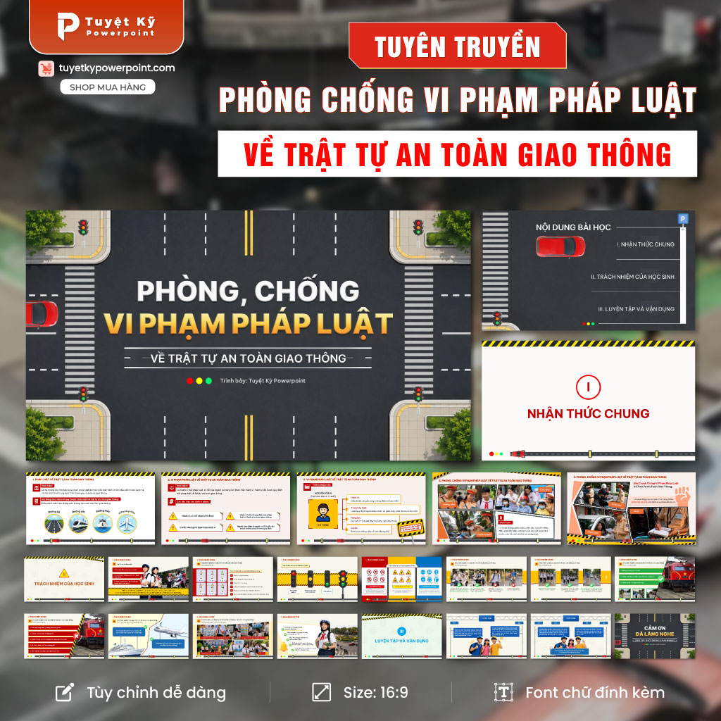 Slide tuyên truyền phòng chống vi phạm pháp luật về trật tự an toàn giao thông