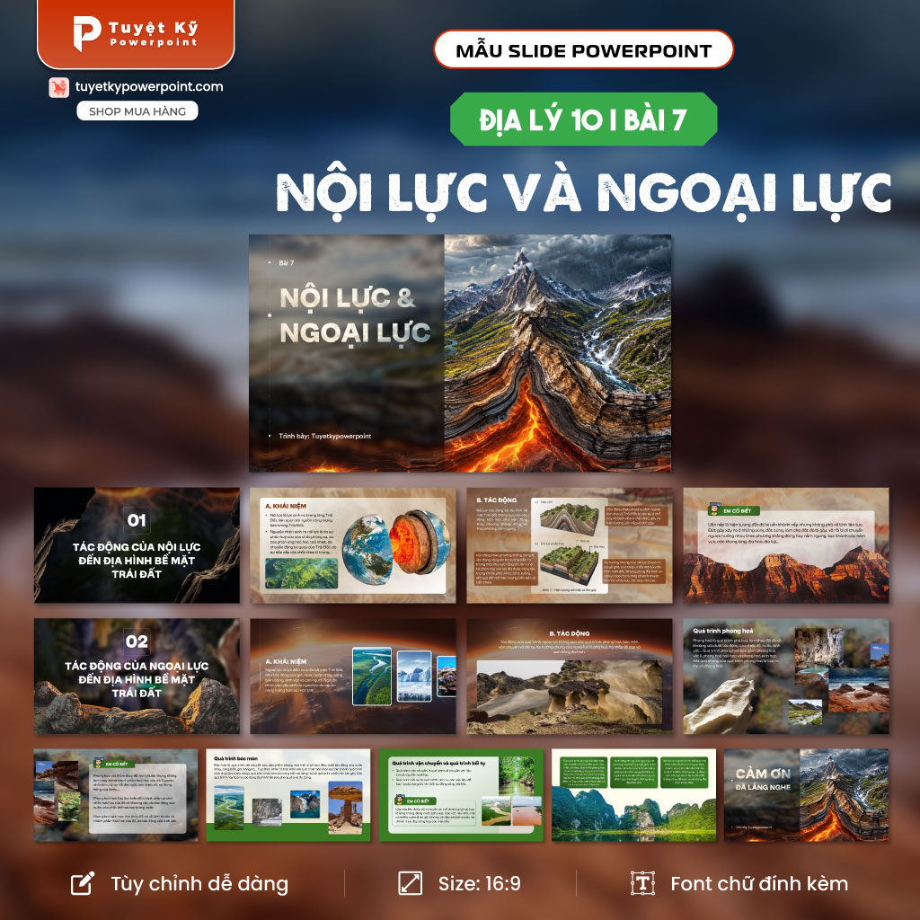 địa lí 10 nội lực và ngoại lực