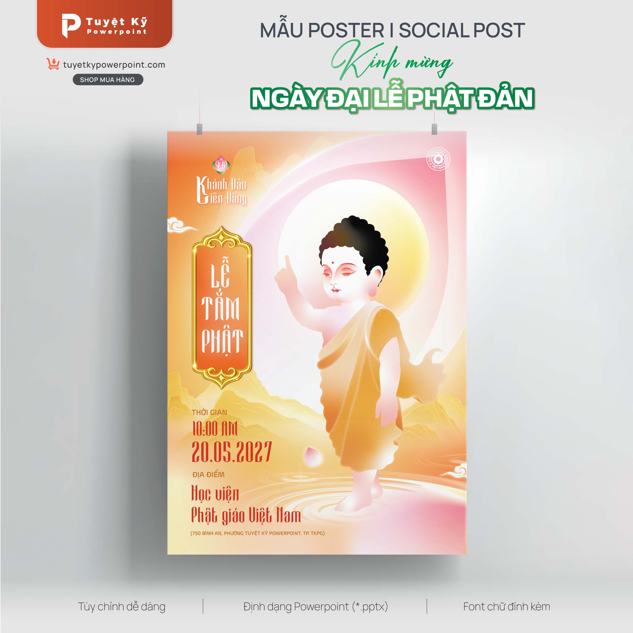 poster lễ tắm phật