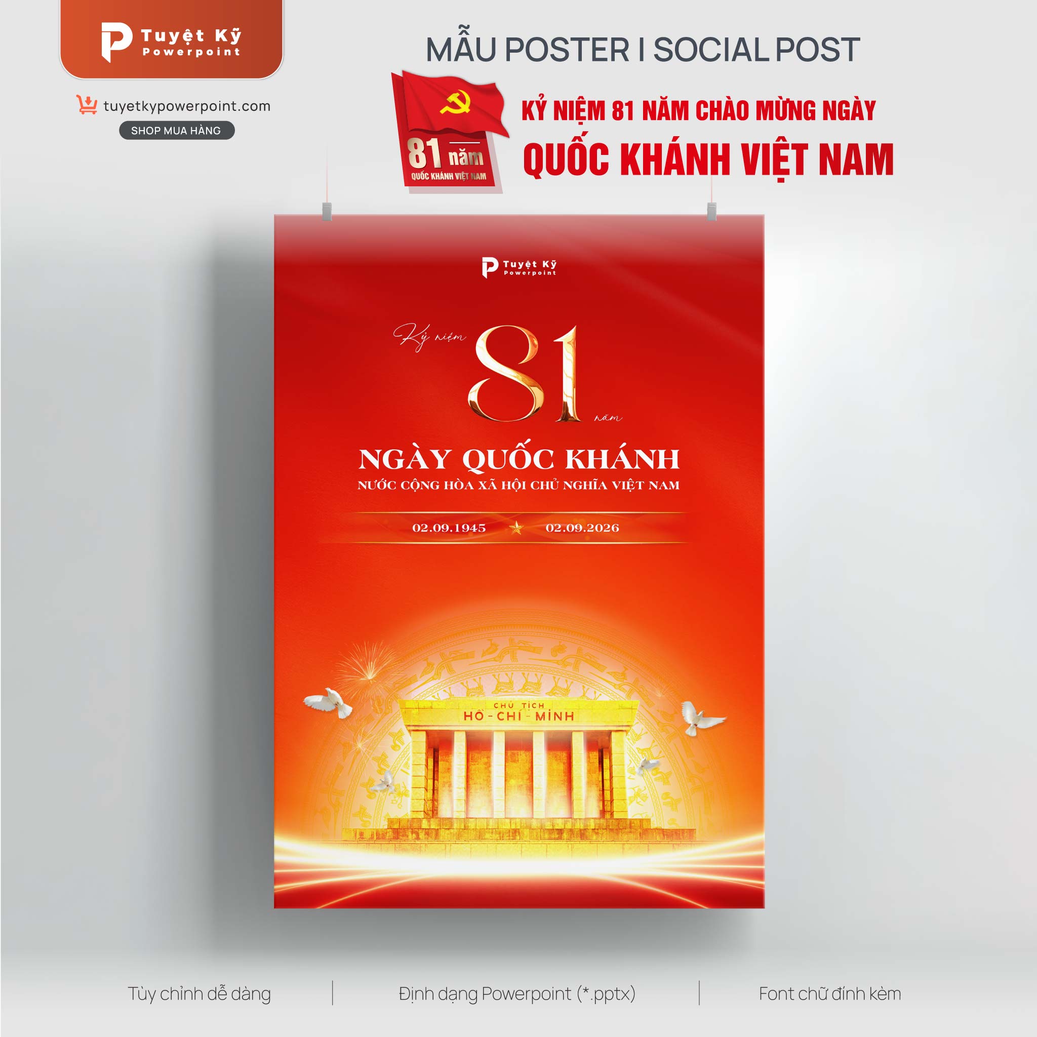 Poster ngày quốc khánh việt nam 2/9