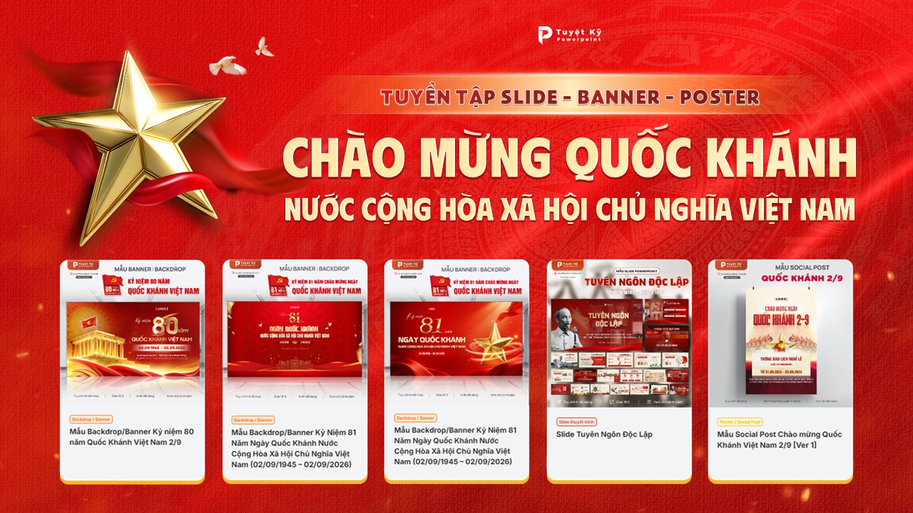 Mẫu thiết kế Ngày Quốc Khánh Việt Nam 2/9