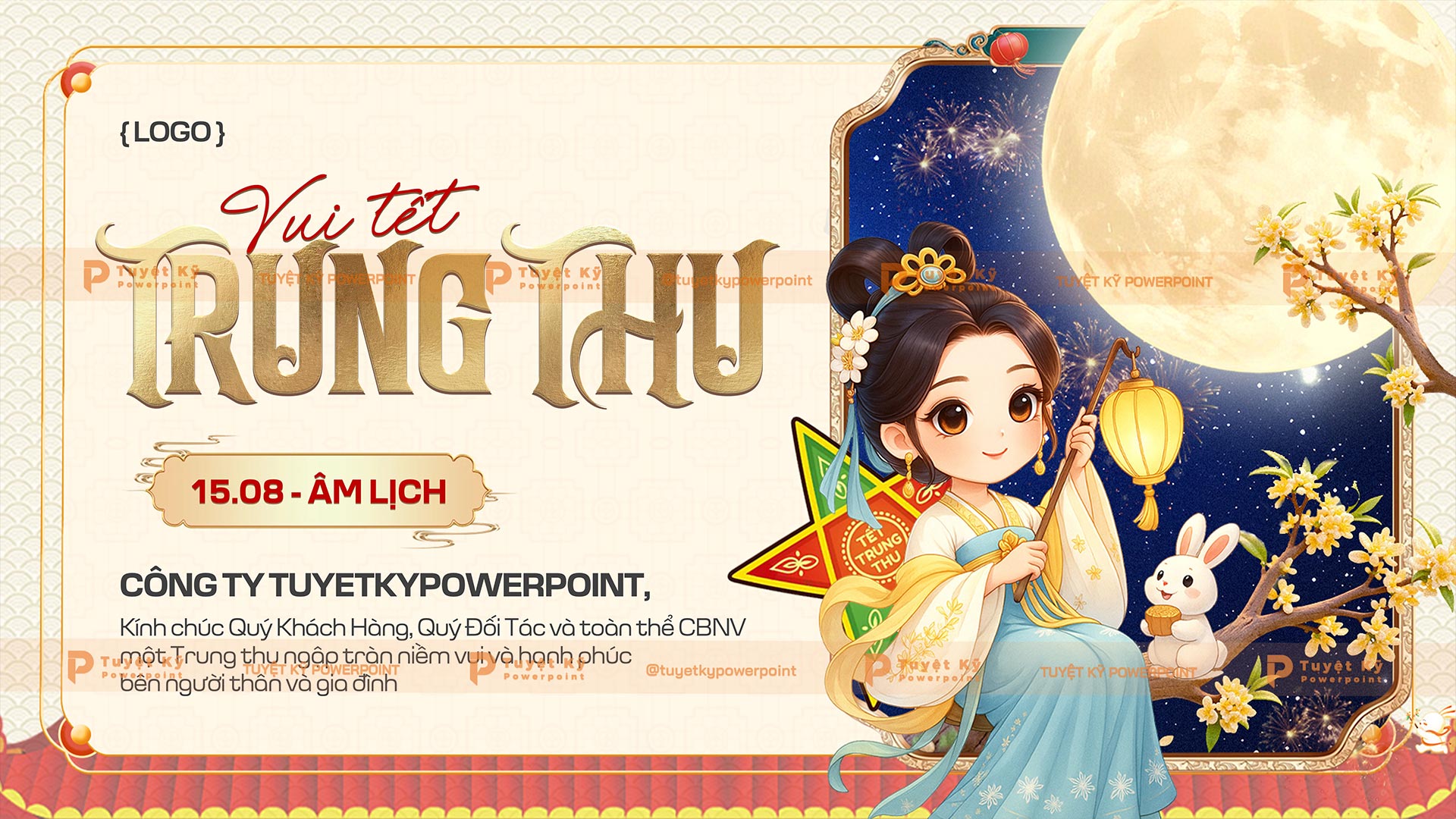backdrop banner trung thu vui tết đoàn viên