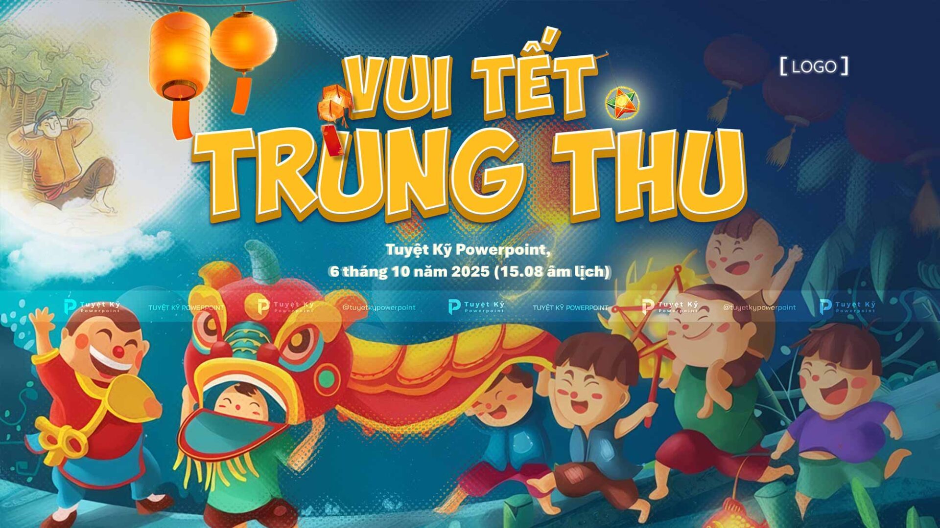 backdrop banner vui tết trung thu