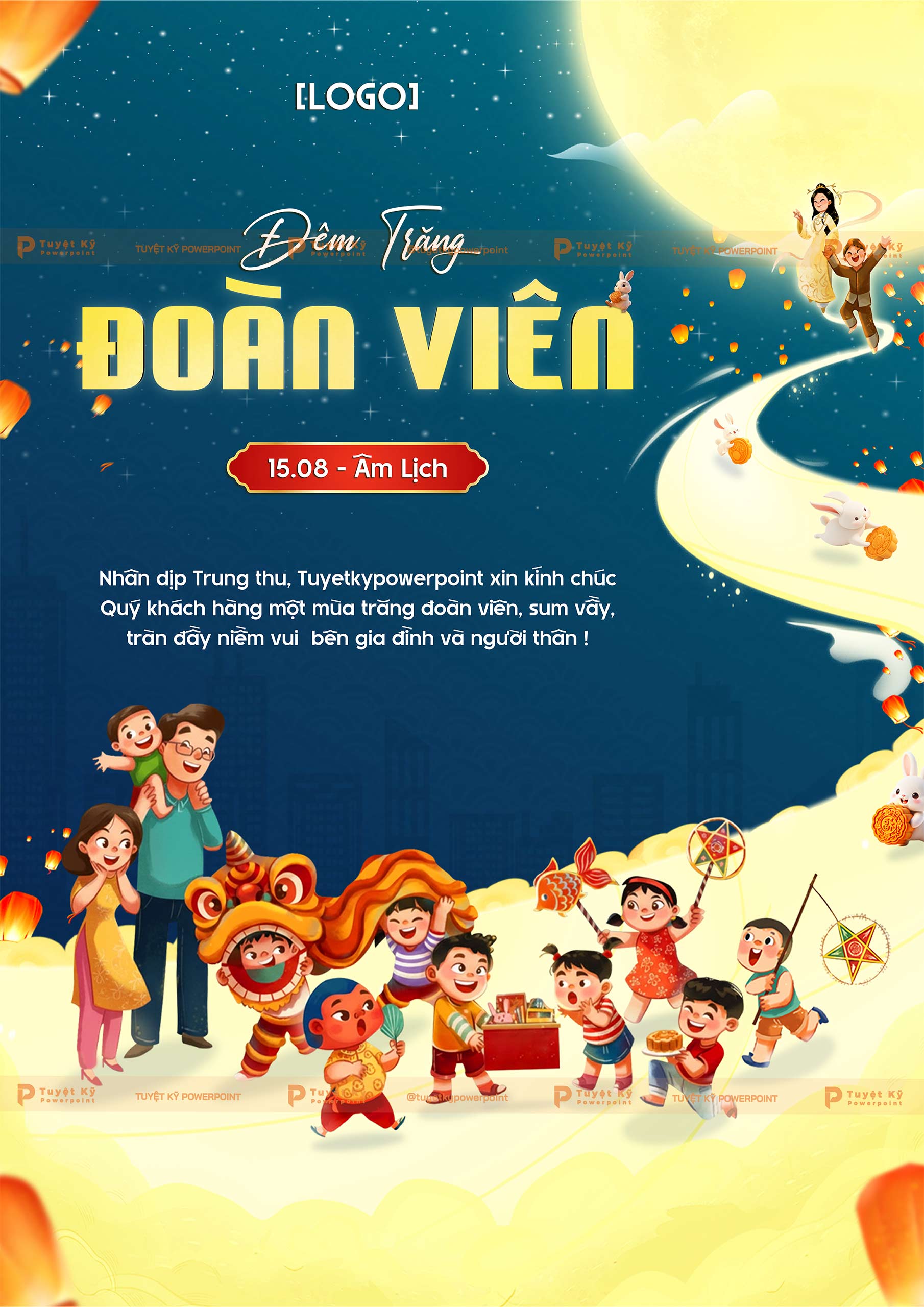 poster social post thiệp trung thu