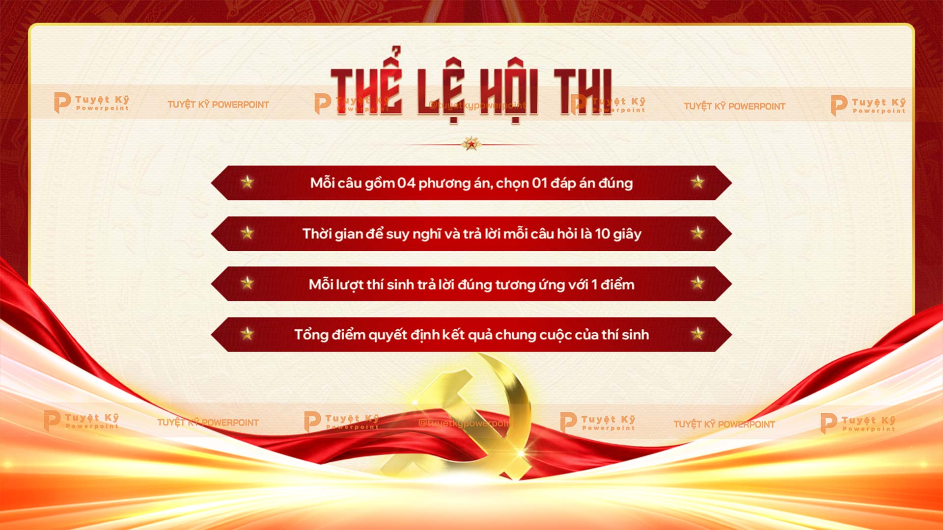 thể lệ bài trắc nghiệm đại hội đảng
