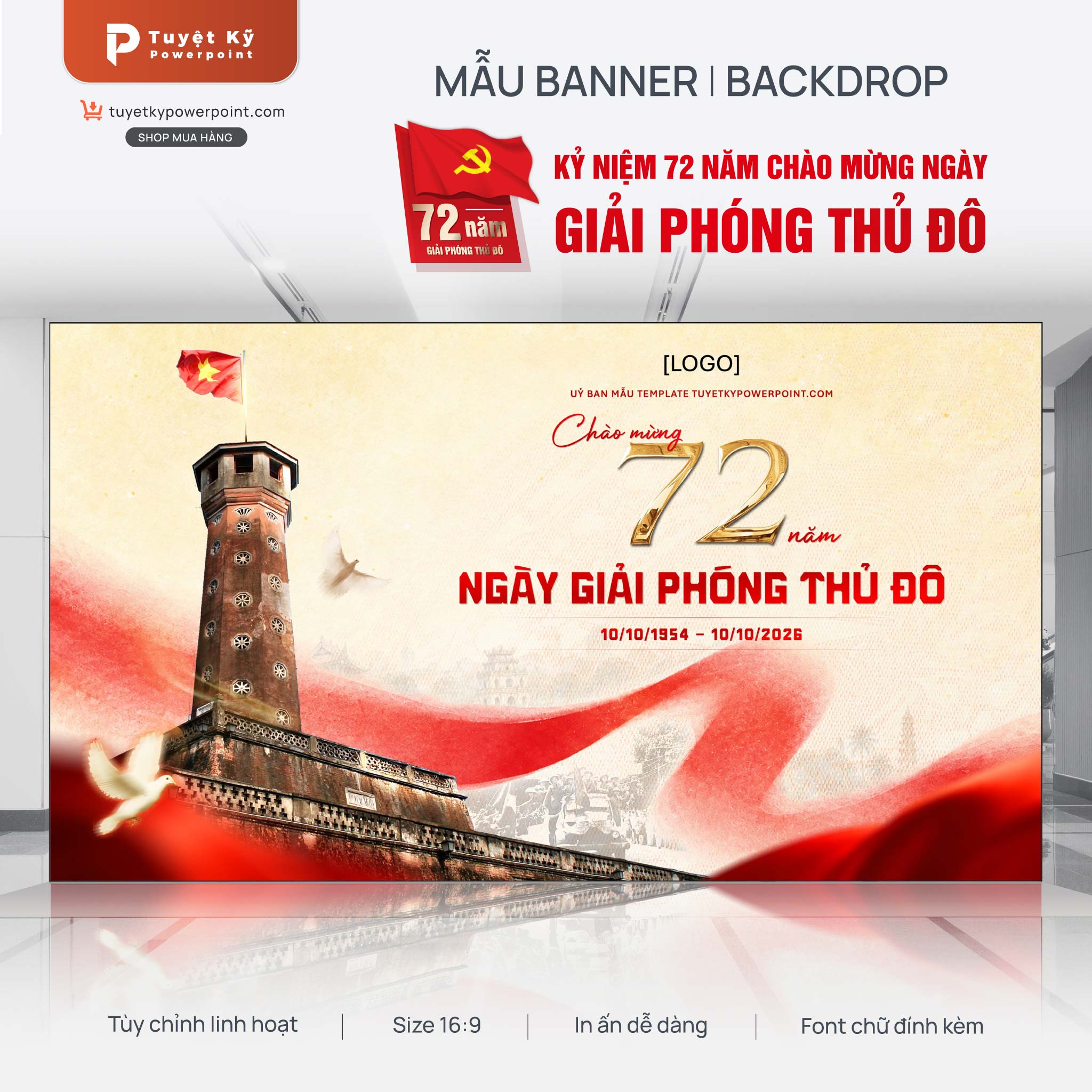 backdrop ngày giải phóng thủ đô 10/10