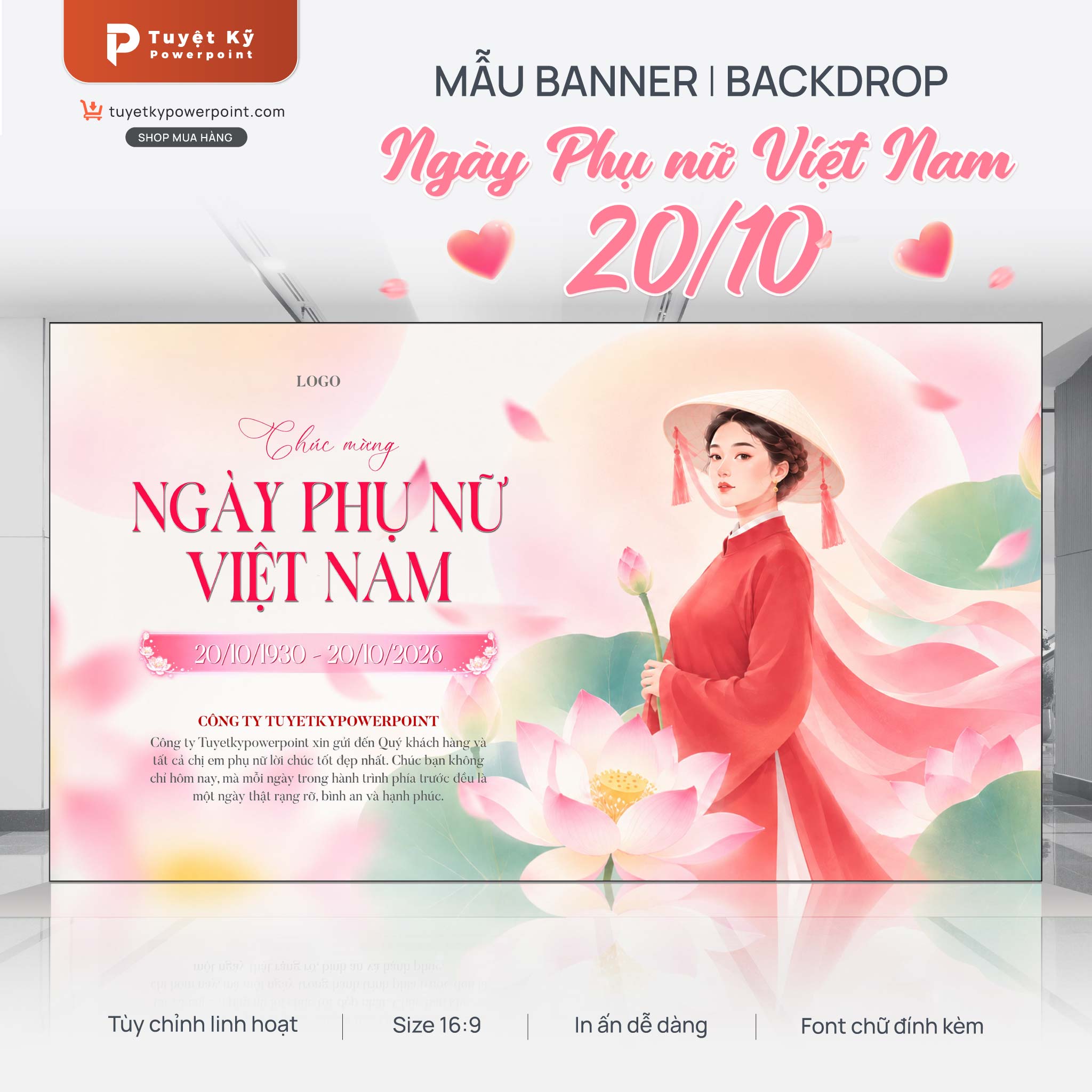 backdrop ngày phụ nữ việt nam