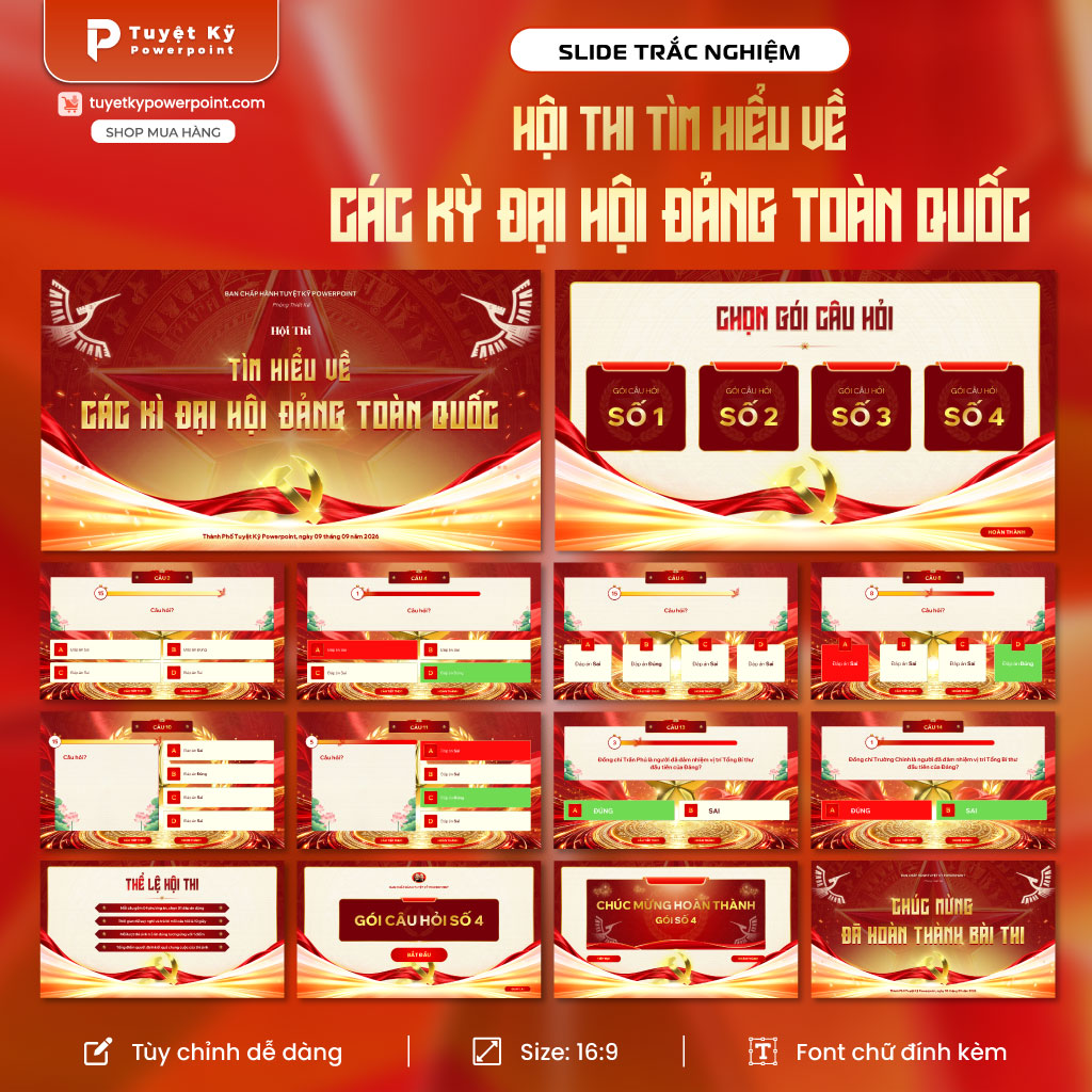 slide trắc nghiệm đại hội đảng