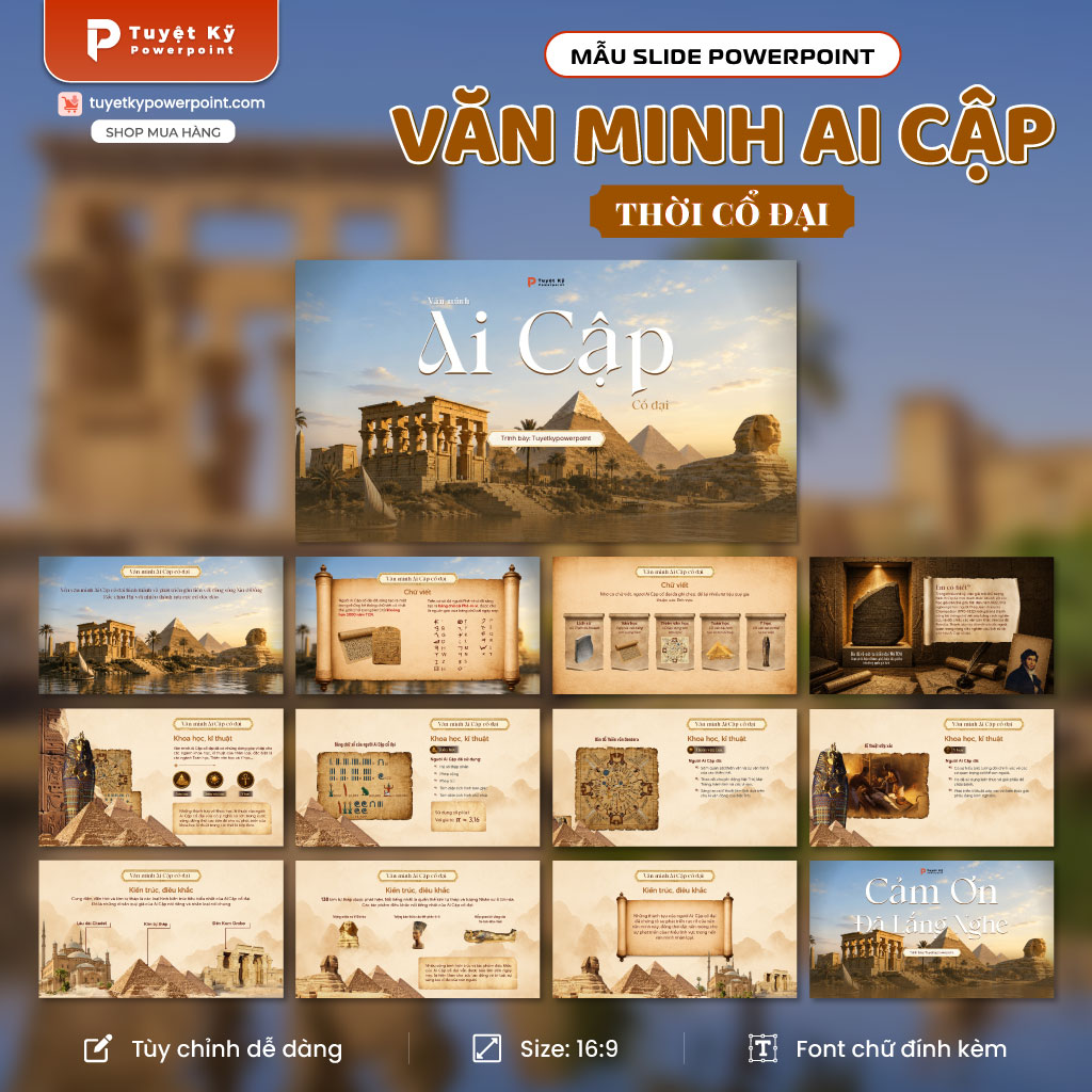 Mẫu slide văn minh Ai Cập cổ đại