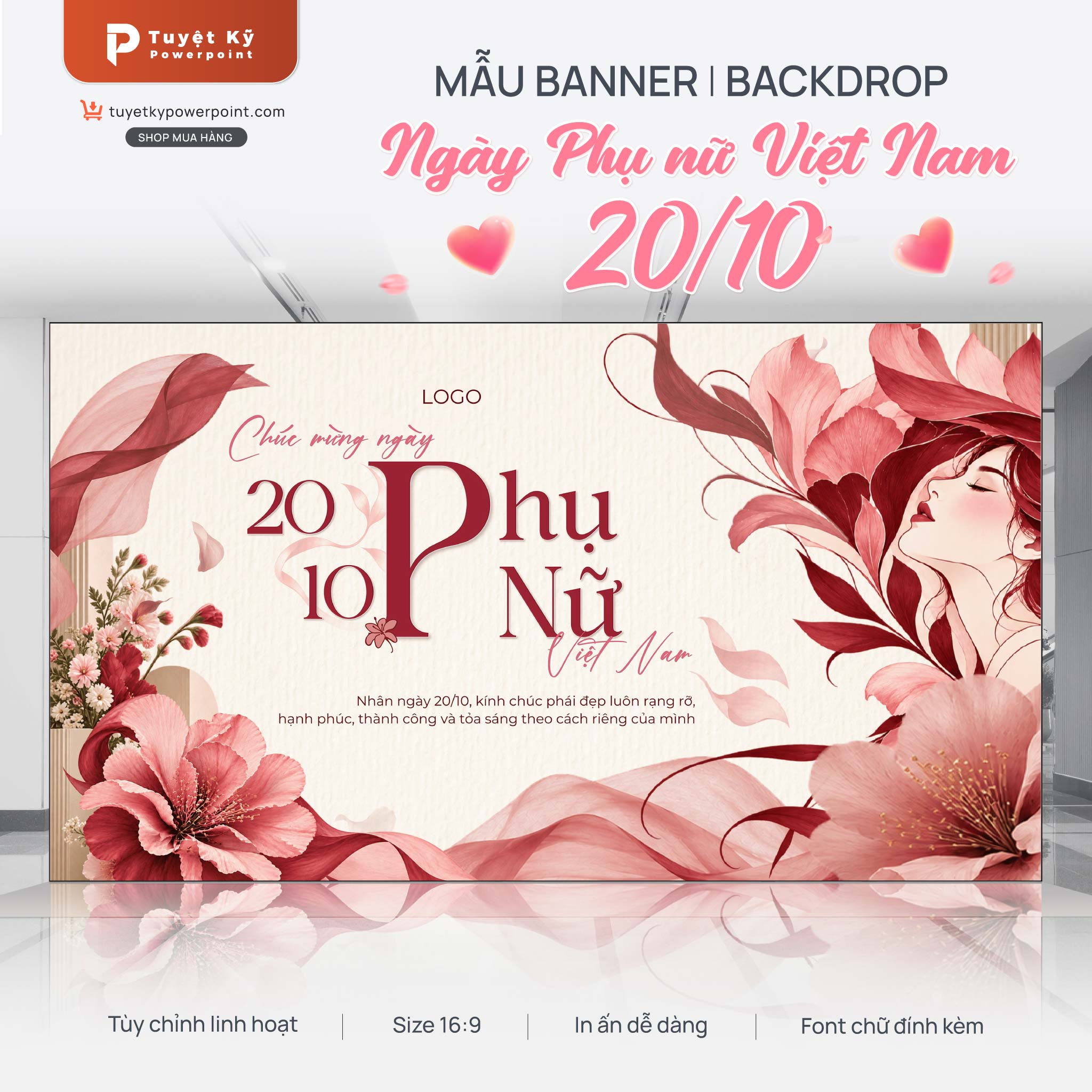 backdrop mừng ngày phụ nữ việt nam 20/10