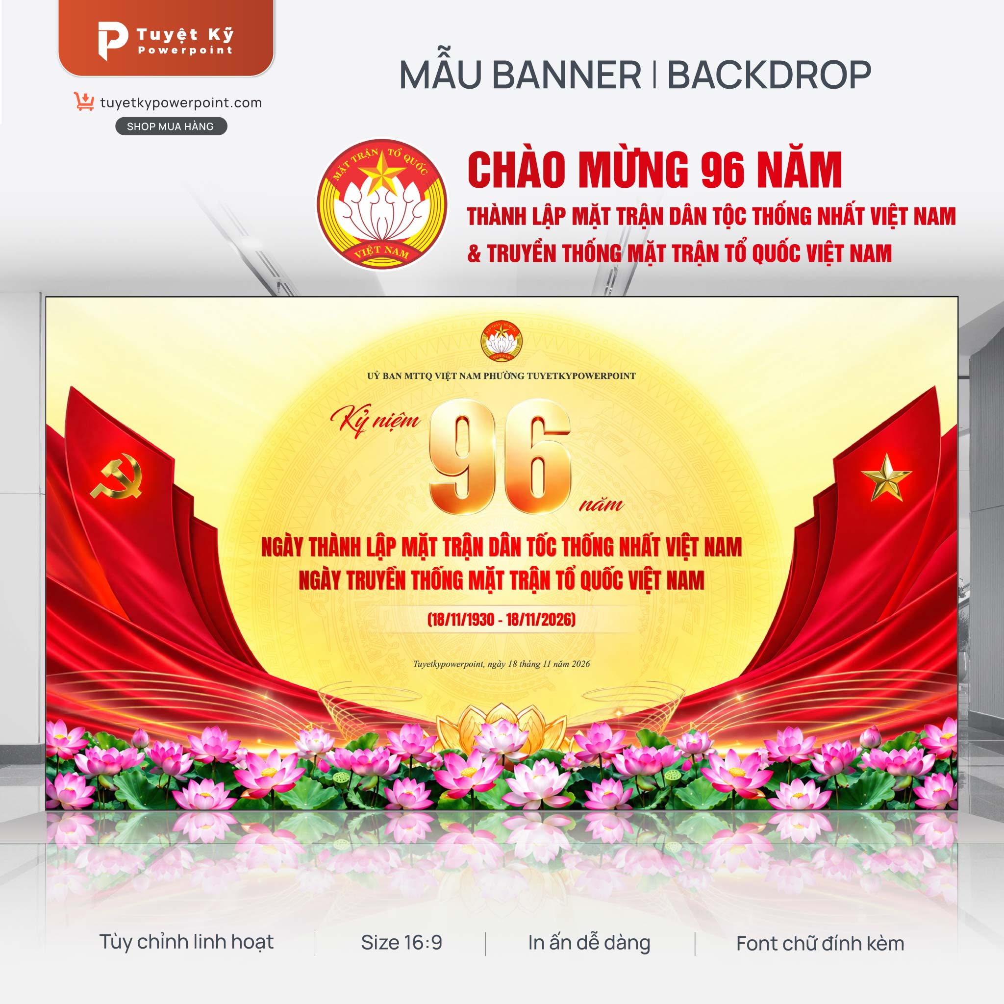 backdrop ngày mặt trận tổ quốc việt nam