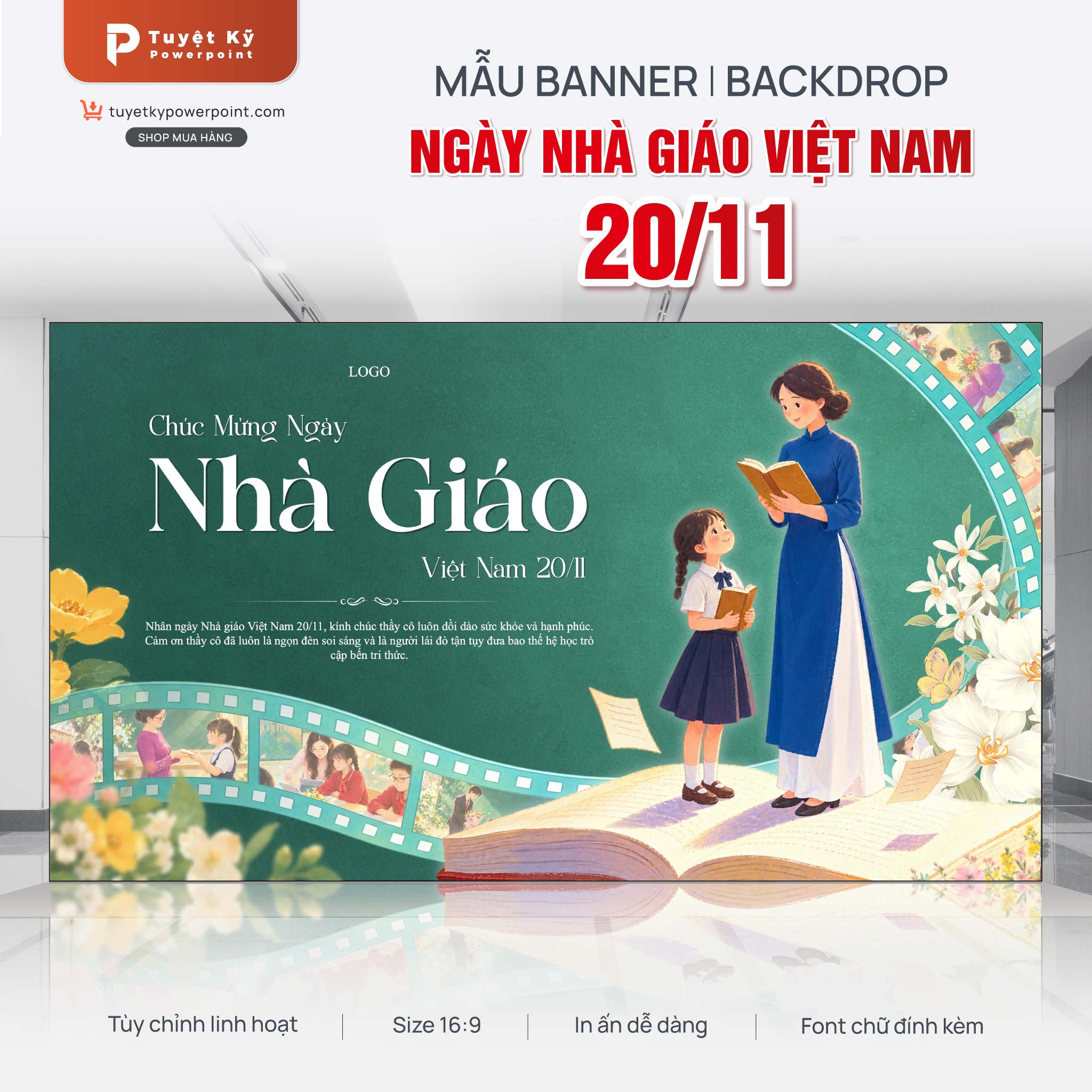 backdrop ngày nhà giáo việt nam 20/1