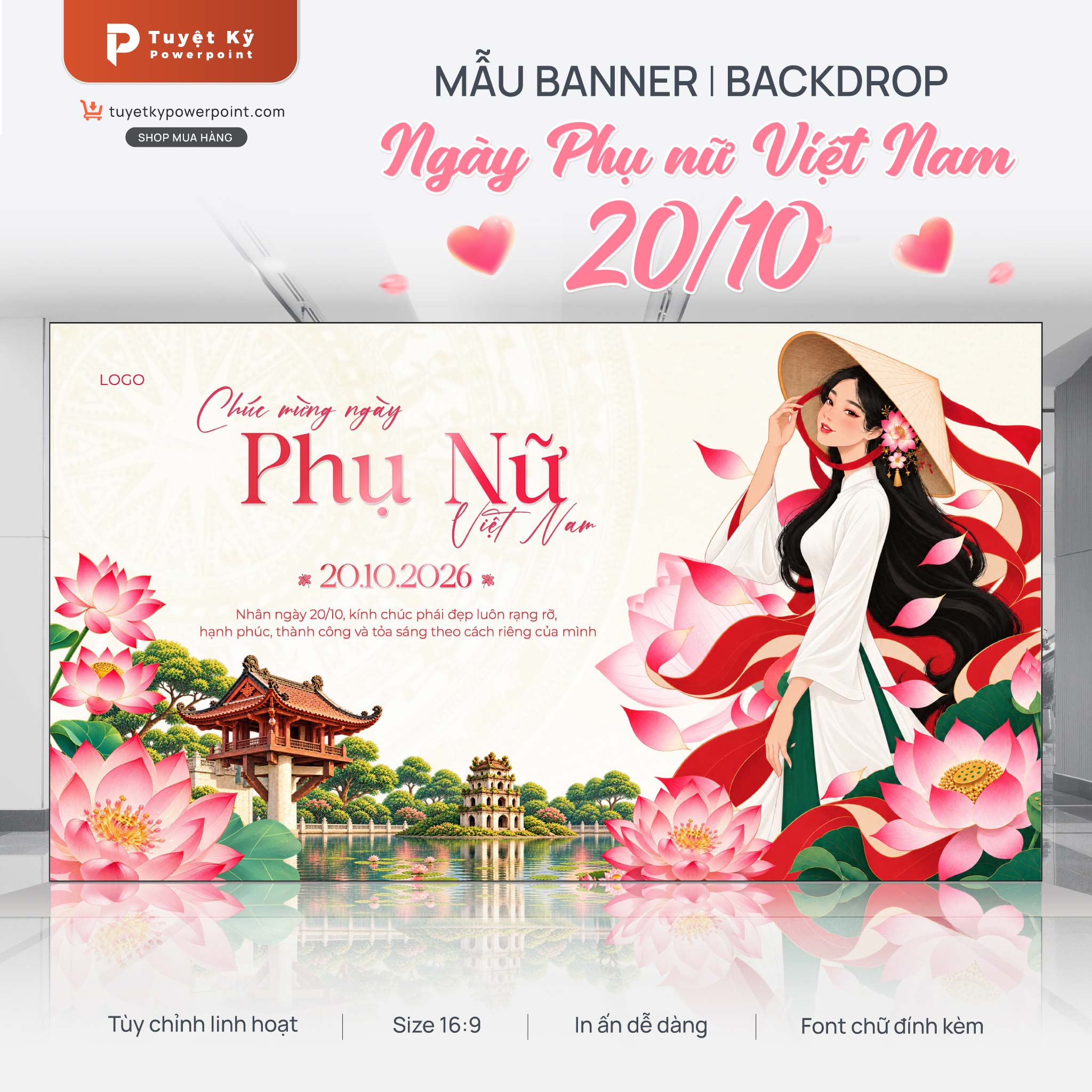 backdrop ngày phụ nữ việt nam 20/10