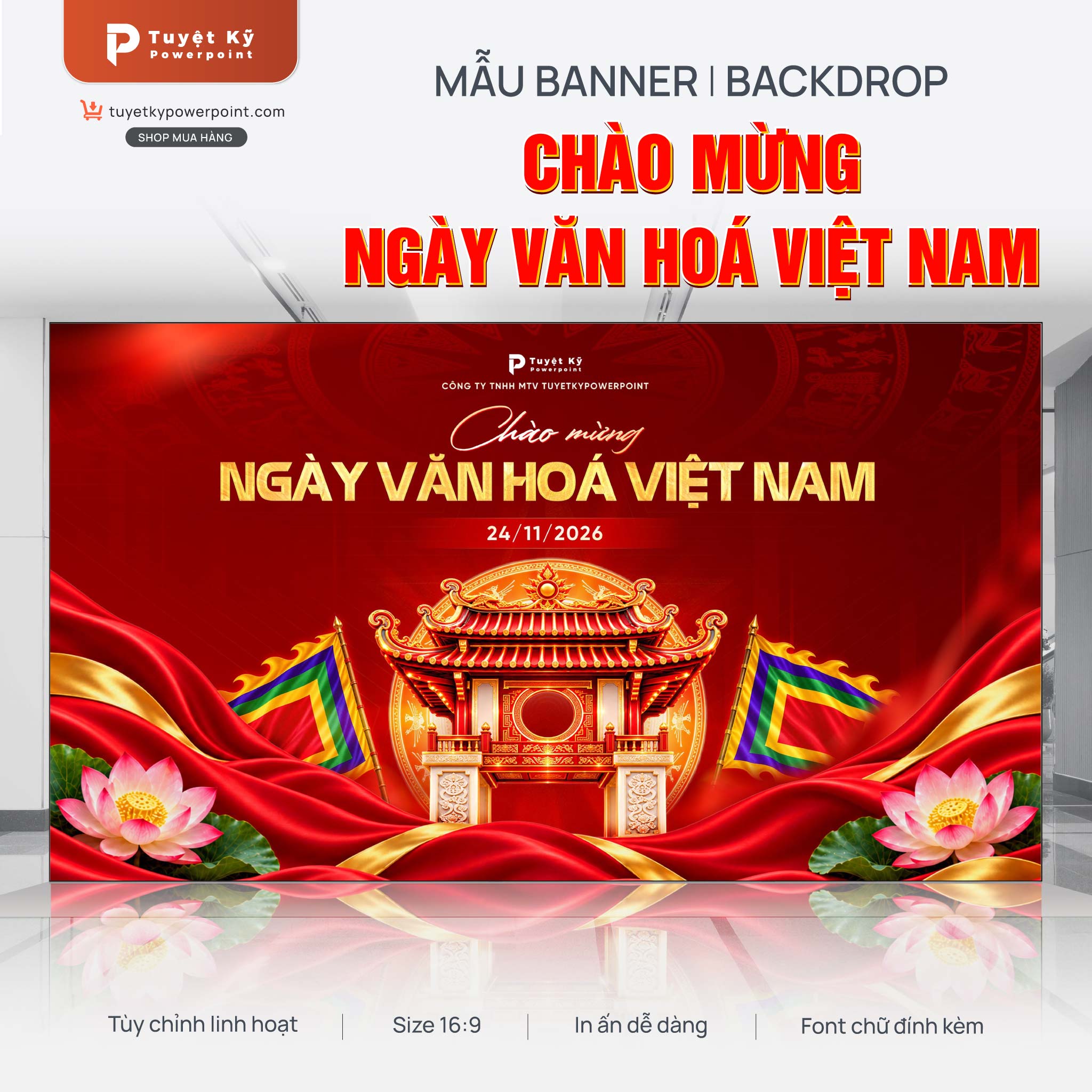 backdrop ngày văn hóa việt nam 24/11
