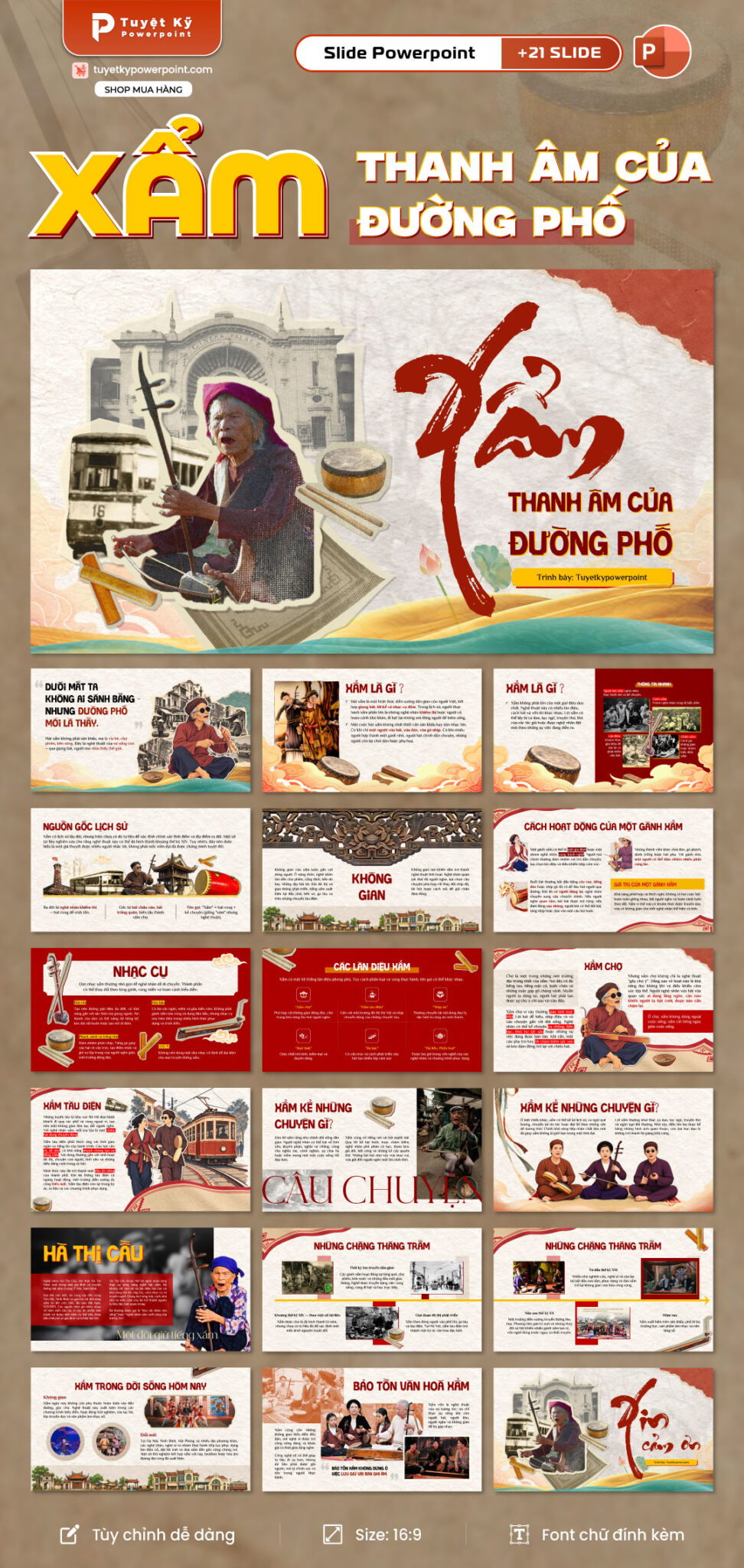 Slide Nghệ Thuật Hát Xẩm Việt Nam | Tuyệt kỹ Powerpoint